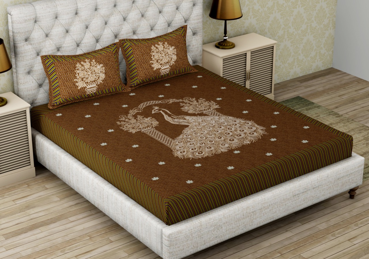 King Printed Bedsheet  (Pack of 1,mitti jaypuri )