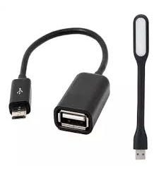 Combo Of OTG Cable And USB Light